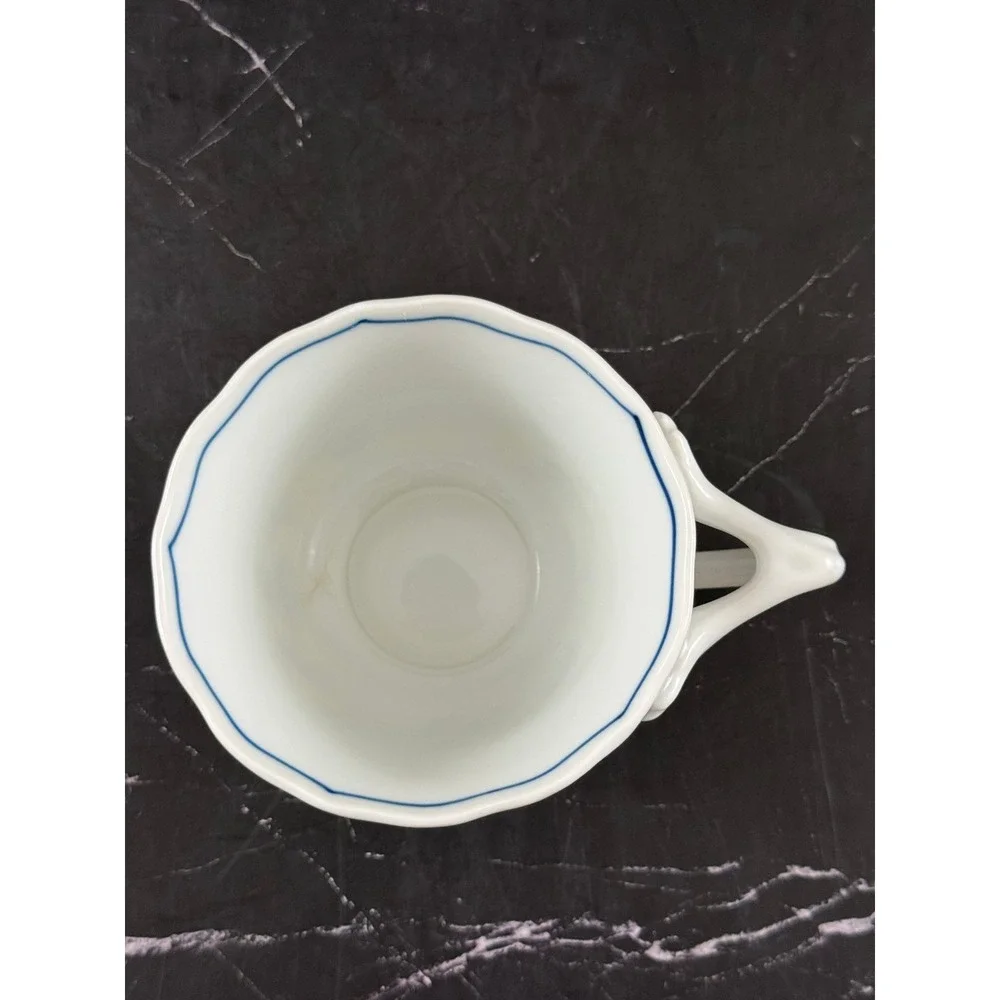 VTG Blue Danube Blue Onion Oversized Coffee Tea Cup 3 3/4in Wide MINT!